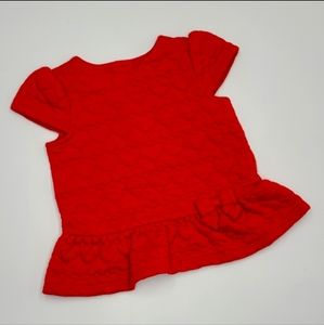 Janie and Jack red quilted heart blouse size 12-18 months